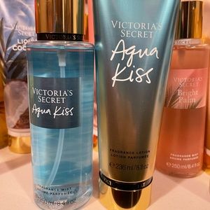 Victoria  Secret  aqua kiss mist and lotion set.